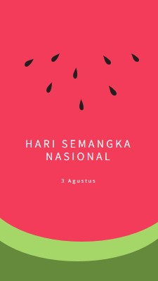 Hari Semangka Nasional pink modern-simple