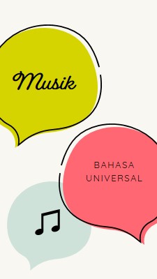 Bahasa musik white whimsical-line