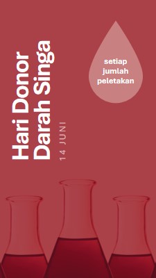 Hari Donor Darah Singa red modern-bold