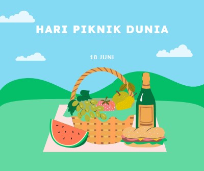 Hidup adalah piknik green whimsical-color-block