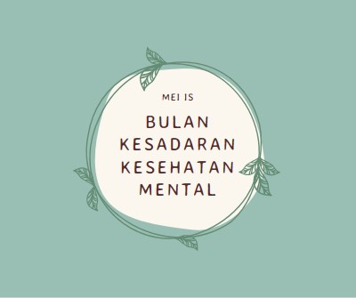 Menghormati kesadaran kesehatan mental green organic-simple