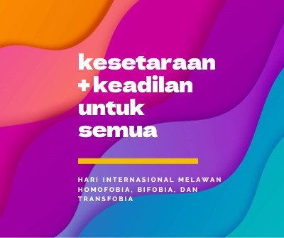 Hari Kehormatan Internasional Melawan Homofobia purple modern-bold