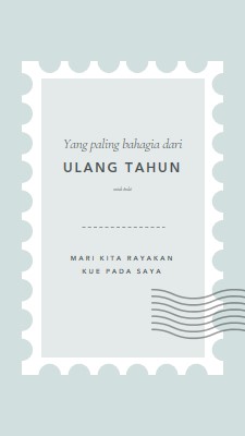 Ulang tahun yang indah blue modern-simple