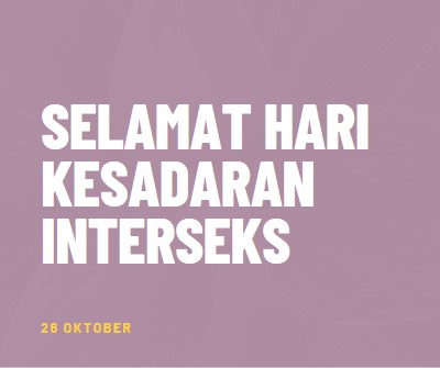 Selamat Hari Kesadaran Intersex purple modern-bold