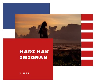 Salam untuk Hari Hak Imigran white modern-color-block