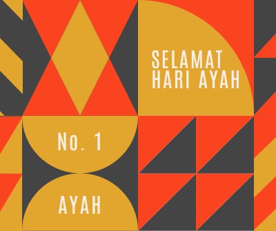 Ayah nomor satu orange modern-geometric-&-linear