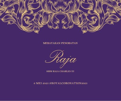 Penobatan cocok untuk seorang raja purple modern-simple