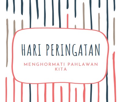 Menghormati pahlawan kita white whimsical-line