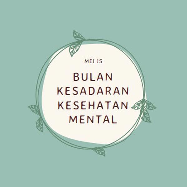 Menghormati kesadaran kesehatan mental green organic-simple