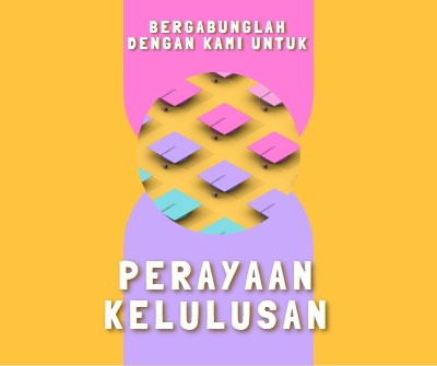 Bergabung dalam perayaan kelulusan yellow whimsical-color-block