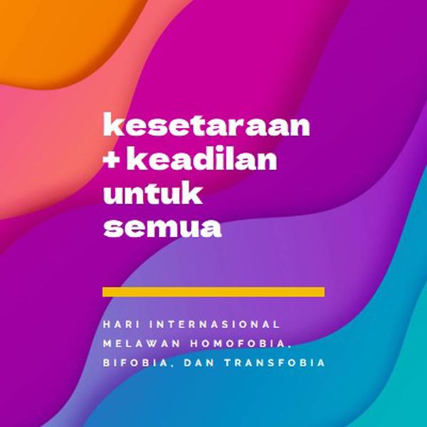 Hari Kehormatan Internasional Melawan Homofobia purple modern-bold