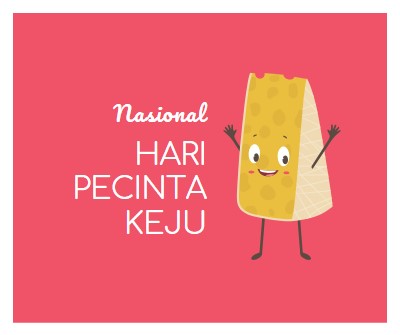 Hari Pecinta Keju Nasional pink whimsical-color-block