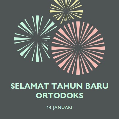 Merayakan Tahun Baru Ortodoks gray vintage-retro