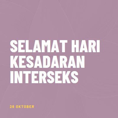 Selamat Hari Kesadaran Intersex purple modern-bold