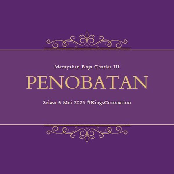 Pengumuman kerajaan purple modern-simple