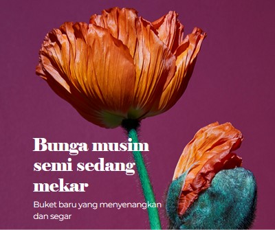 Bunga segar purple modern-simple