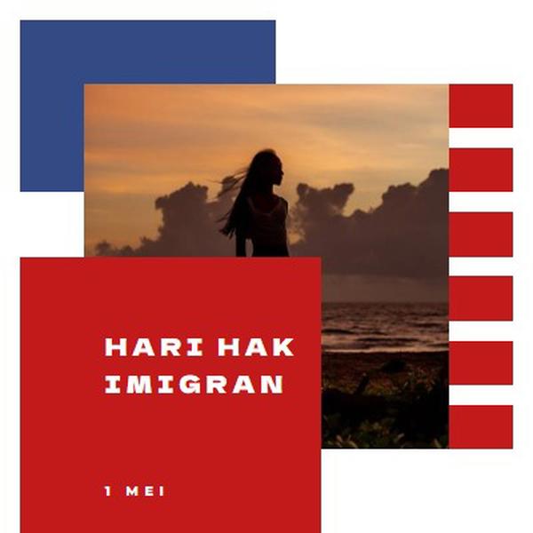 Salam untuk Hari Hak Imigran white modern-color-block