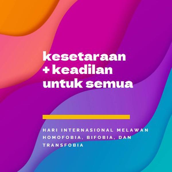 Hari Kehormatan Internasional Melawan Homofobia purple modern-bold