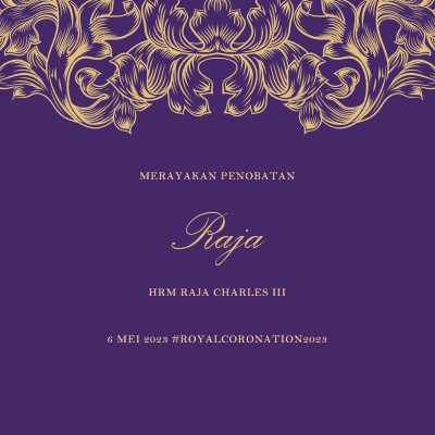 Penobatan cocok untuk seorang raja purple modern-simple