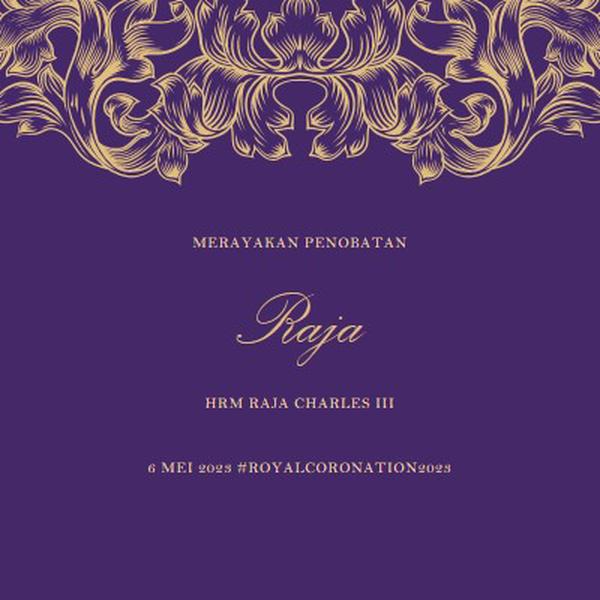 Penobatan cocok untuk seorang raja purple modern-simple