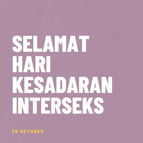 Selamat Hari Kesadaran Intersex purple modern-bold