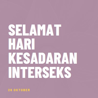 Selamat Hari Kesadaran Intersex purple modern-bold