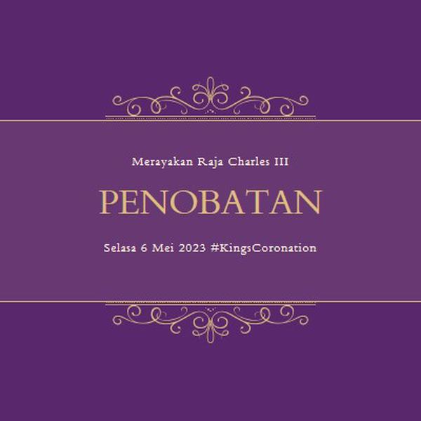 Pengumuman kerajaan purple modern-simple