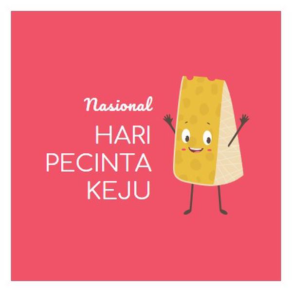 Hari Pecinta Keju Nasional pink whimsical-color-block