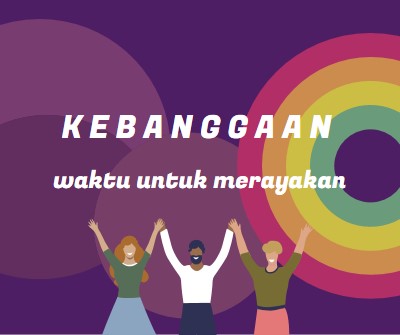 Merayakan Kebanggaan purple modern-bold