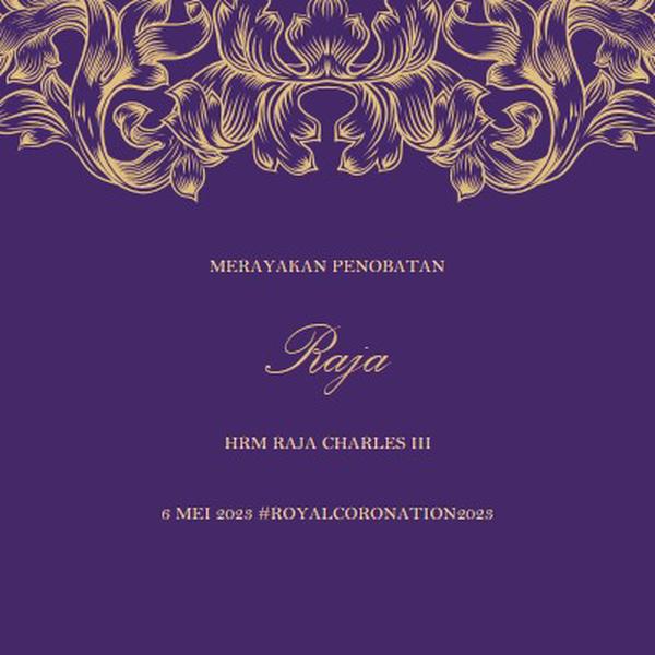 Penobatan cocok untuk seorang raja purple modern-simple