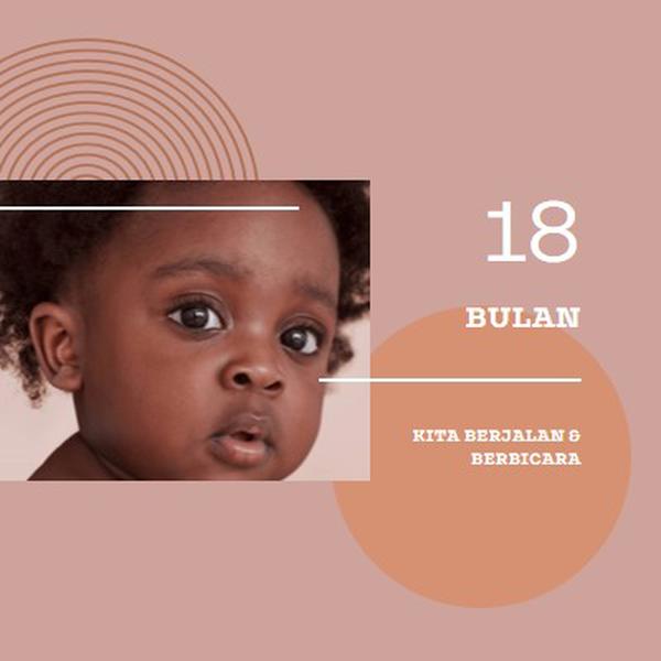 Pembicaraan bayi pink modern-simple