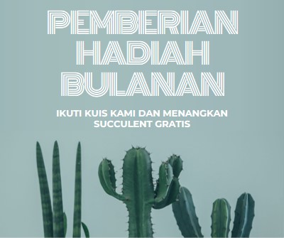 Kuis pemberian hadiah bulanan green modern-simple