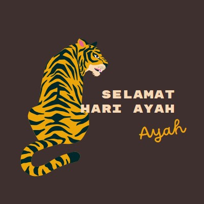 Selamat Hari Ayah, Ayah brown whimsical-color-block