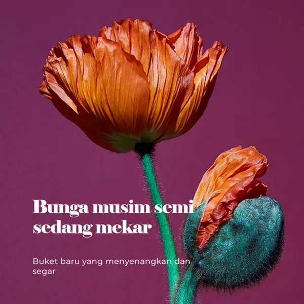 Bunga segar purple modern-simple