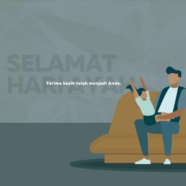 Selamat Hari Ayah blue modern-color-block