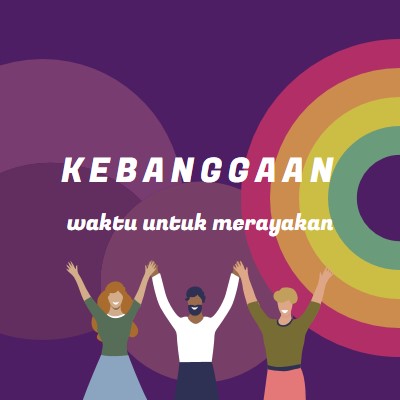 Merayakan Kebanggaan purple modern-bold