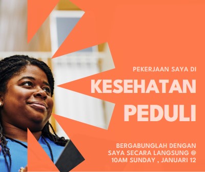 Pahlawan perawatan kesehatan orange modern-bold