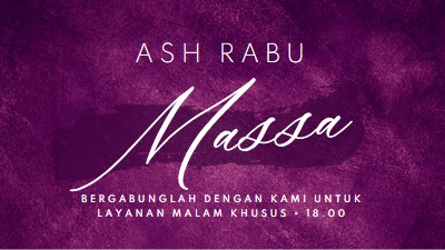 Misa Rabu Abu purple modern-simple