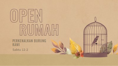 Mengamati burung brown vintage-botanical