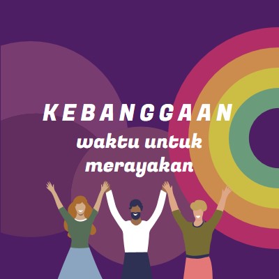 Merayakan Kebanggaan purple modern-bold