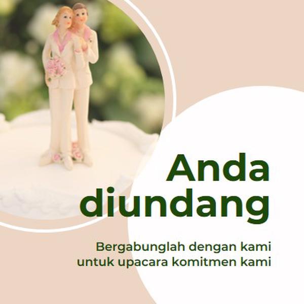 Anda diundang untuk berkomitmen pink modern-simple