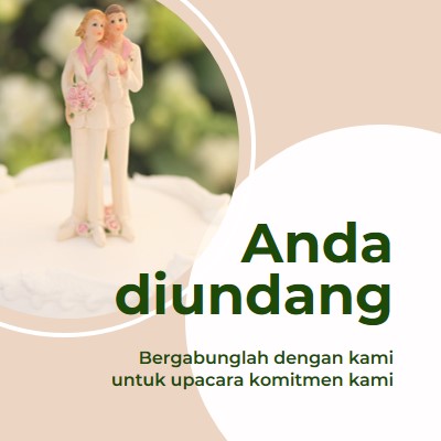 Anda diundang untuk berkomitmen pink modern-simple