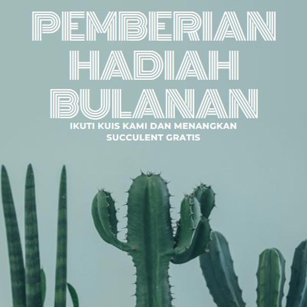 Kuis pemberian hadiah bulanan green modern-simple