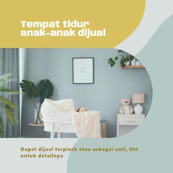 Tempat tidur utama blue organic-simple