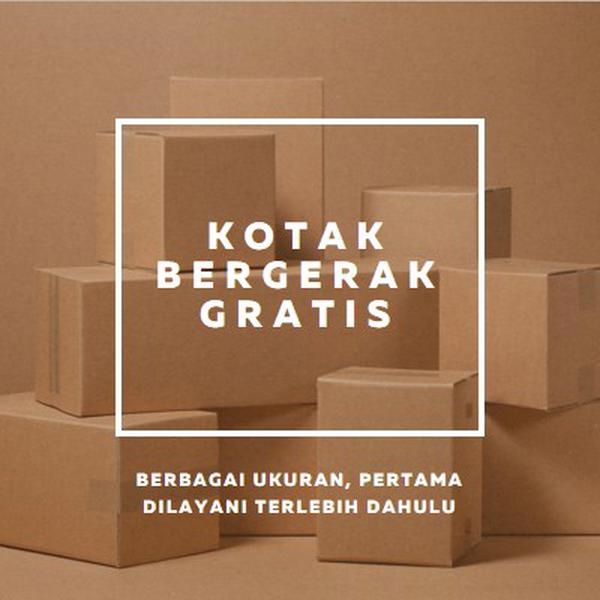 Kotak bergerak gratis brown modern-simple