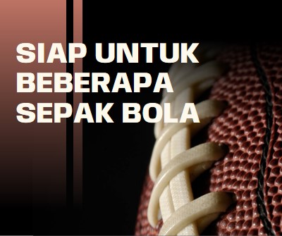 Siap untuk sepak bola brown modern-simple