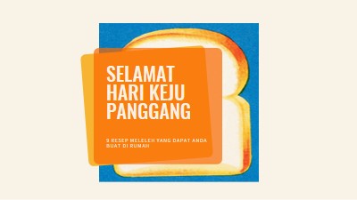 Selamat Hari Keju Panggang orange modern-bold