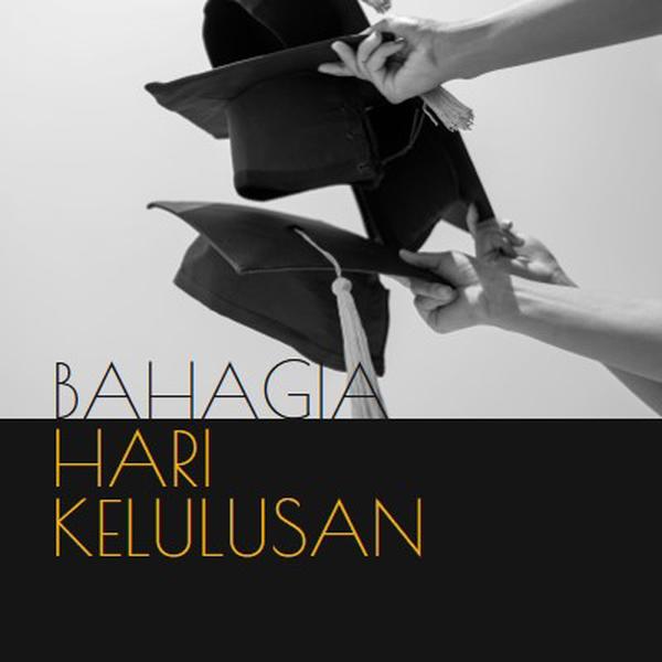 Selamat hari kelulusan black modern-simple