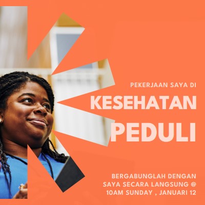 Pahlawan perawatan kesehatan orange modern-bold