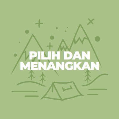 Pilih dan menangkan green whimsical-line